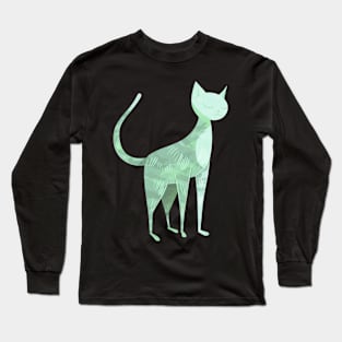 Mid Century Modern CAT Inspired Sketches Long Sleeve T-Shirt